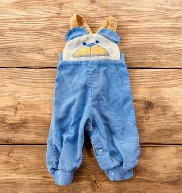 Vintage Health-Tex Yellow Overalls 12 months Bears With