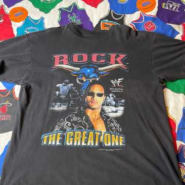 usa古着 90's THE ROCK WWF Tシャツ XLサイズ ブラック 古着 90s WWF The Rock ドウェイン ジョンソン プロレス Tシャツ