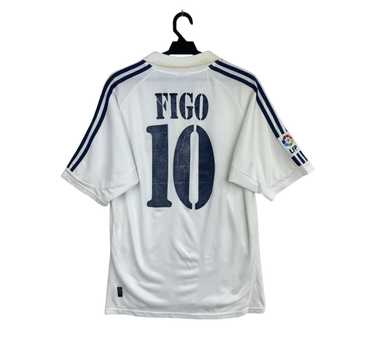 adidas REAL MADRID 「FIGO 10」　M　deadstock 1998-00 Real Madrid Home Shirt Figo #10 - 6/10 - (L)