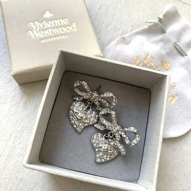 VivienneWestwoodレア ハート＆リボン ブローチ ボウブローチ Vivienne westwood ribbon heart - Gem