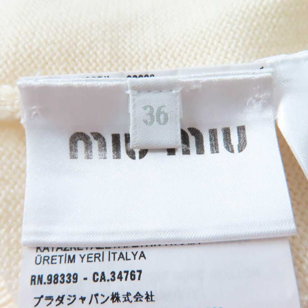 Miu Miu Miu Miu MIUMIU Virgin wool cotton knit ca… - image 6