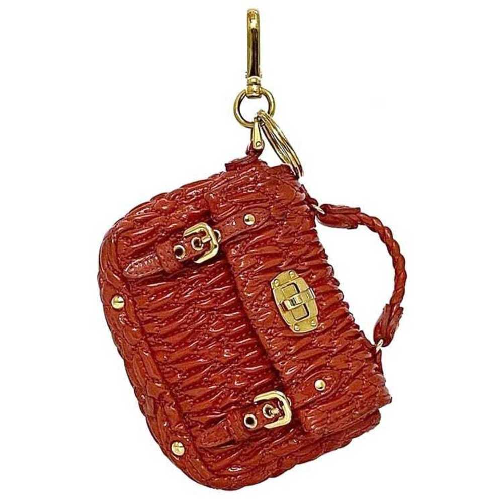 Miu Miu Miu Miu Miu Charm Pouch ec-23001 Red Mate… - image 2