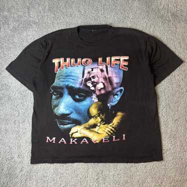 【幻級】 bboy thug life 超ビッグ ゲームシャツ 3XL 2pac 古着 90s TUPAC 2pac 「THUG LIFE」 フォト ヒップホップ ラップ