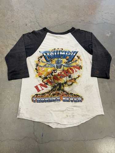 Vintage Triumph Thunder Seven World Tour Raglan Concert T