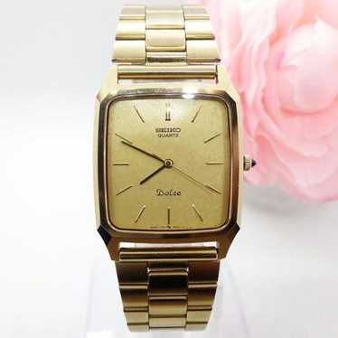 時計 SEIKO DOLCE 14k ST.STEEL 7731-5010 Seiko Dolce 7731-5170 Vintage 14Kt Base St.Steel Quartz Mens