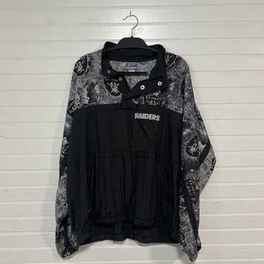 RAIDERS APEXONE 90s NFL ナイロンジャケット XL 白 黒 Apex one 1990s raiders - Gem