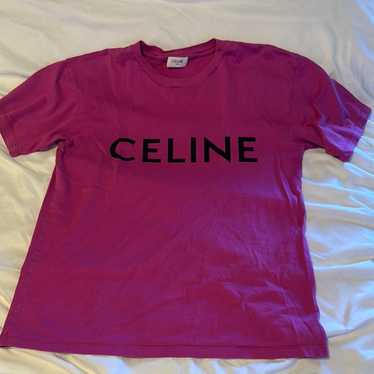 【CELINE】logo applique crewneck T-shirt【ランク:Ａ】 Celine T-Shirt Logo Sweatshirt Loose 16 Paris Black/White T
