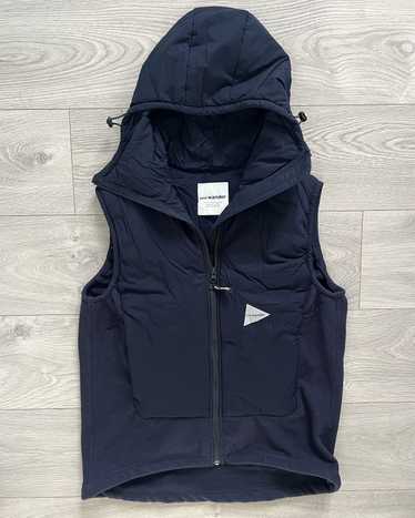 【WONDER WONDER】Wrapped String Hooded Nylon Vest And wander vest - Gem