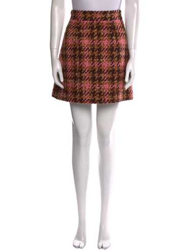 Miu Miu Flower-Embellished Silk-Wool Midi Skirt - Neutrals