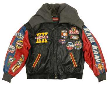 稀少 KARL KANI 本革 バーシティージャケット ビッグサイズ2XL 大きいサイズ マイクロタフタ裏地付ジャケット | KARL KANI