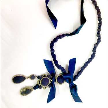 アクセサリー Lanvin/Big heart&pearl ribbon necklace Lanvin Pearl and Ribbon Necklace in White | Lyst