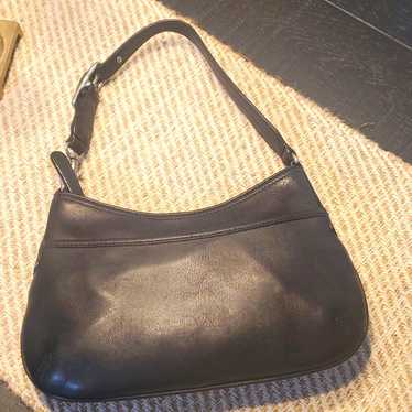 Vintage Coach Hobo Bag Black Silver Buckles and Grommets