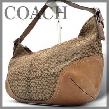 バッグ Coach Hobo One Shoulder Mini Signature COACH Hobo One Shoulder Bag Patchwork Signature Canvas