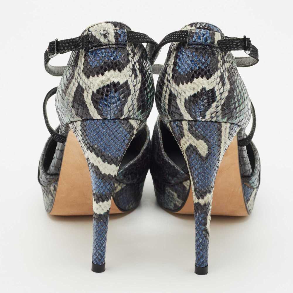 Stuart Weitzman Multicolor Python Embossed Leathe… - image 5