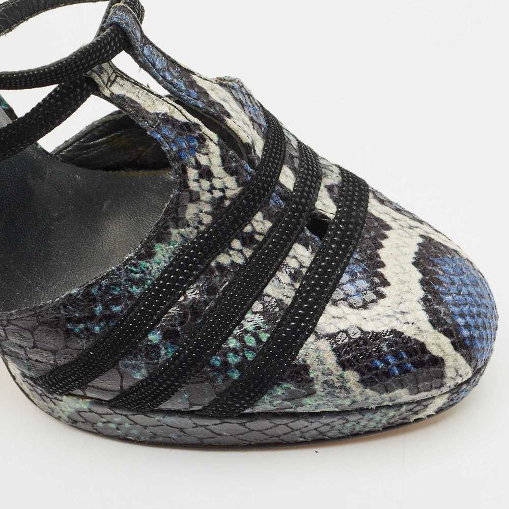 Stuart Weitzman Multicolor Python Embossed Leathe… - image 8