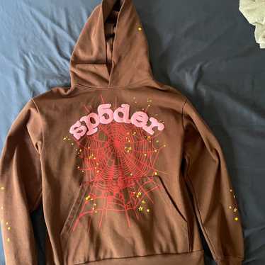 Spider Worldwide Sp5der Brown OG Web Pullover Hoodie XXL | eBay
