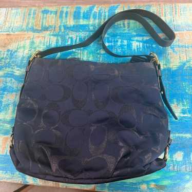 バッグ 728 vintage old coach shoulder bag navy 728 vintage old coach shoulder bag navy Gift Present 0528a