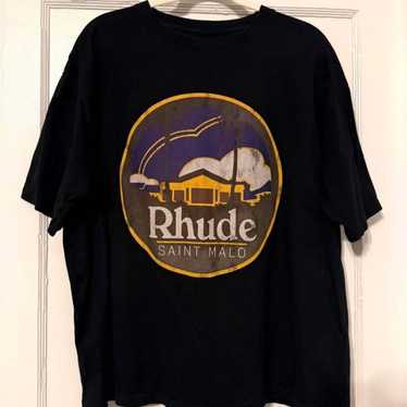 【関税込み】Rhude ブラック Saint Malo Tシャツ Black 'Saint Malo' T-Shirt by Rhude on Sale