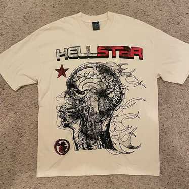 HELLSTAR ヘルスター HUMAN DEVELOPMENT Tシャツ クリーム Hellstar Studios Human Development Cream Tee | Restock AR