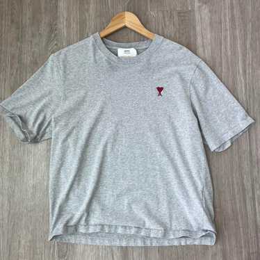 Tシャツ・カットソー AMI PARIS HeartLogo Organic Cotton ss collar T-Shirts 4FT272 AMI PARIS Black Cotton Ami de Coeur T-Shirt New collection