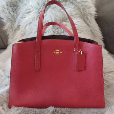 Coach red shoulder/handbag purse - Gem