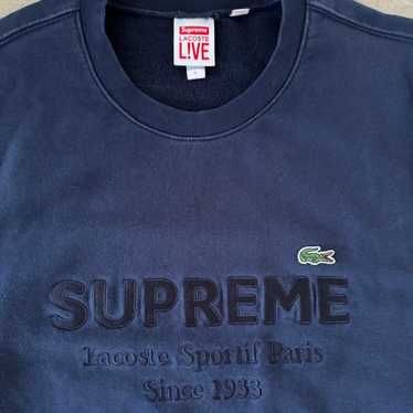 supreme × lacoste スウェット Supreme LACOSTE Velour Half-Zip Track Top (SS18) - $188