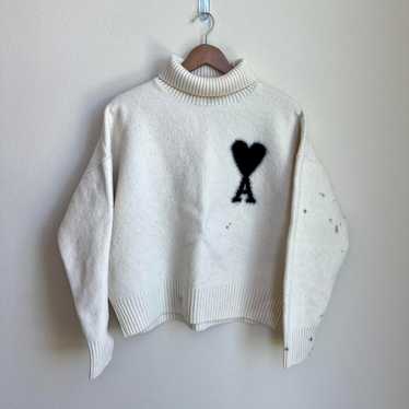 ★★AMI PARIS★★ Brushed Choker Knit Beige HKS053028250 HKS AMI PARIS Brushed Choker Knit Beige HKS053028250 HKS (AMI