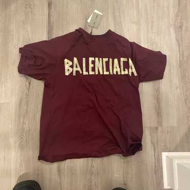 【BALENCIAGA】 Tape Logo Double Font T-Shirt Balenciaga Tape Type Double Front T-Shirt Oversized | Saks
