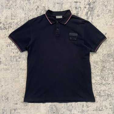 2007SS DIOR HOMME by Hedi Slimane border polo shirt | NOIR