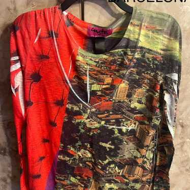 クストバルセロナ　Tシャツ　チュニック　ブラウン　スパンコール　u6558c Custo Barcelona Tees. - Etsy