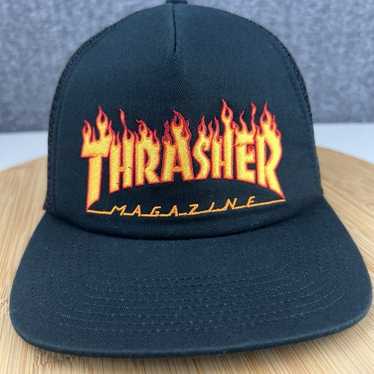 Thrasher Embroidered Flame Logo Hat - Black at Amazon Men's