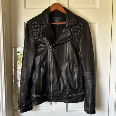 ALLSAINTS レザージャケット ジップアップ 黒 XS*ZC736 ALLSAINTS コート ジャケット LUCK LEATHER JACKET | レザー