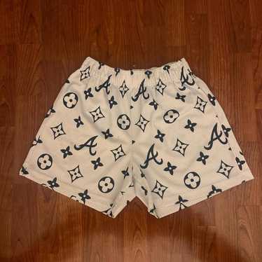Bravest studios LV ロゴプリント ショートパンツ Bravest Studios LV Monogram Blue/Yellow Mesh Shorts – kickedout