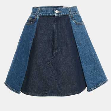 スカート Alexander Mcqueen Two-Tone Denim Skirt Flared Denim Skirt | Authentic & Vintage | ReSee