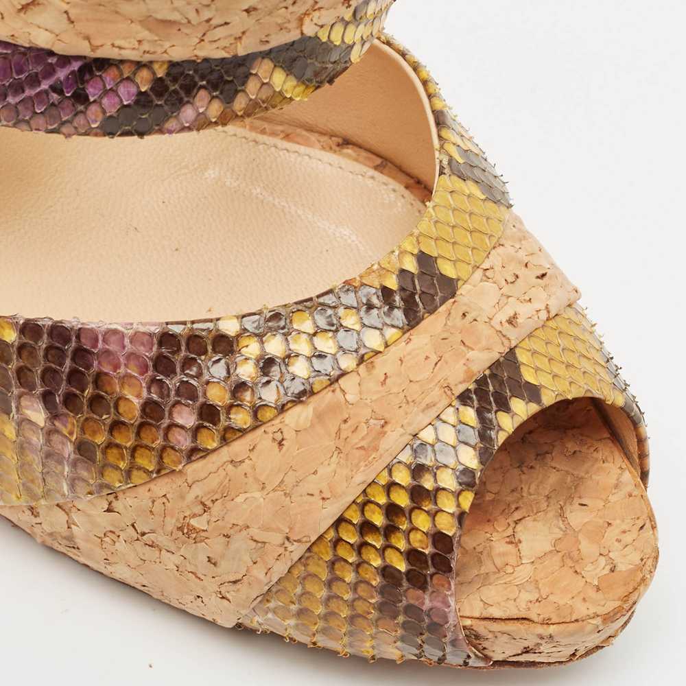 Alexandre Birman Multicolor Cord and Python Leath… - image 7