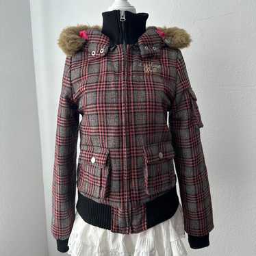archive LizLisa grunge fur down jacket
