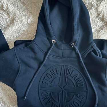 Stone Island Men's Hoodie - Black/Navy - S – Stone