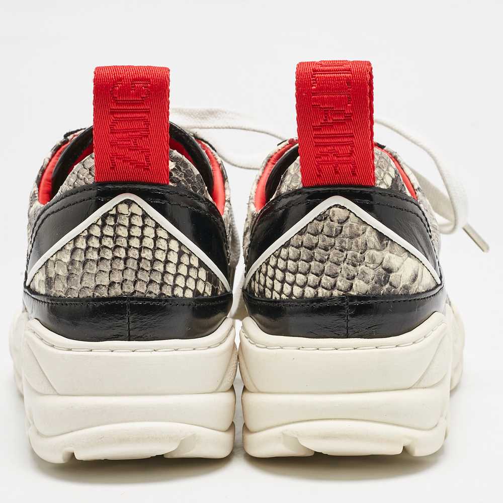 Zadig & Voltaire Black/Red Python Embossed and Le… - image 5