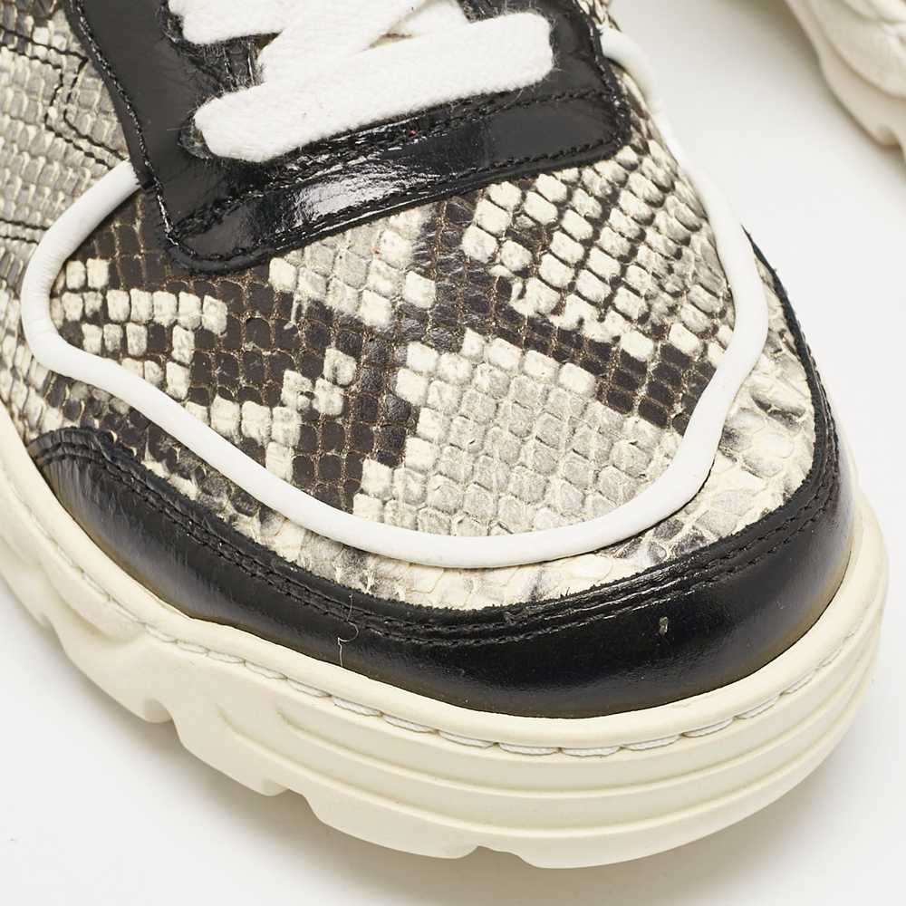 Zadig & Voltaire Black/Red Python Embossed and Le… - image 7