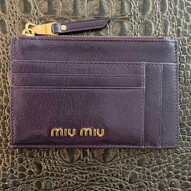 ミュウミュウ正規品/関税送料込み Zipper Compact Card Holder Miu miu cardholder - Gem