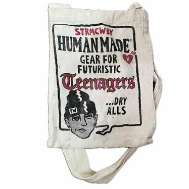 関税送料込【HUMAN MADE】ガーメントダイトートバッグ☆白 ロゴ Human made tote bag - Gem