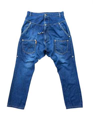 80s issey miyake gimmick denim pants 変形 Issey Miyake 80s Nylon Trousers Zip Pants – akaibu.co