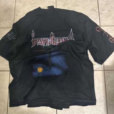 【BALENCIAGA】UPSIDE DOWN ジャージー ダメージ加工 Tシャツ BALENCIAGA】UPSIDE DOWN ジャージー ダメージ加工 Tシャツ