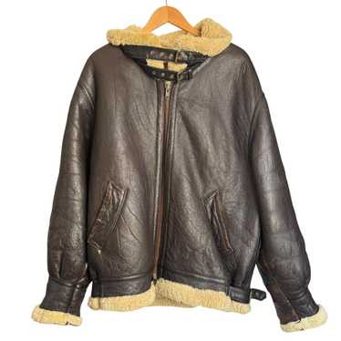 ジャケット・アウター 90s B-3 mouton leather flight jacket y2k AVIREX Type B-3 (B3) Flight Mouton Leather Jacket World War