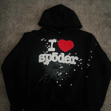 Sp5der I Heart SP5 Hoodie Black - SS24 - US