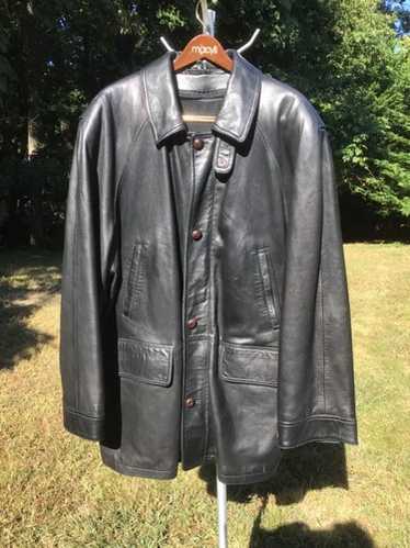 MARCO PIERGUIDI 革ジャケット Black Leather Jacket by Marco Pierguidi - Men's Large