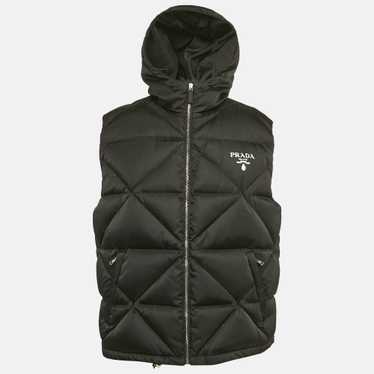PRADA ベスト GILET FELPA GRAFITE Prada Belted down-padded Gilet | Grey | FARFETCH