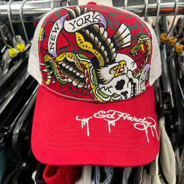 Ed Hardy Devil Trucker メッシュキャップ Black○関送無料○ Ed Hardy Devil Trucker メッシュキャップ Black○関送無料