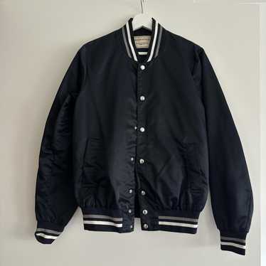 ジャケット Maison Kitsune Women's Satin Cotton Bomber Jacket Black Maison Kitsuné Cotton Satin Bomber Jacket In Black - 41% Off