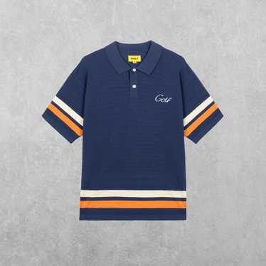 トップス golf wang STRIPE KNIT POLO by GOLF WANG Buy GOLF WANG Stripe Knit Polo 'Green Combo' - SS23TS1001G